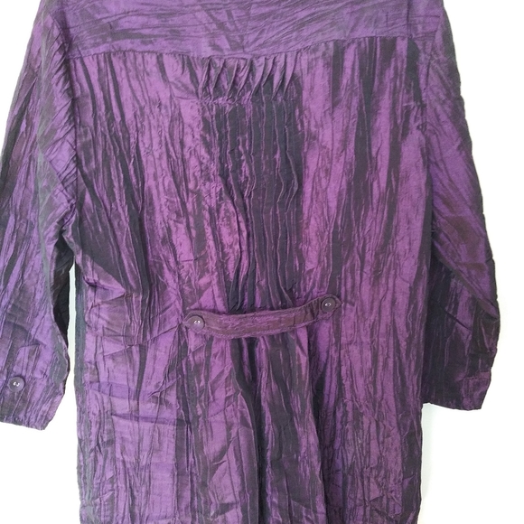 Purple Jacket Sz 12 / 14 Pleat & Back Belt Detail - Picture 3 of 6